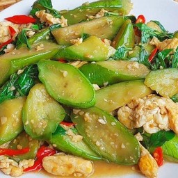 มะเขือยาวผัดไข่(มีเฉพาะกับข้าวไม่มีข้าว)