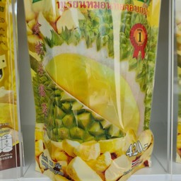 เนื้อทุเรียนหมอนทอง 100% อบเต๋ากรอบฟรีสดาย 70 กรัม