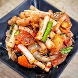 ตำไหลบัวกะปิกุ้งสด