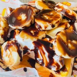 ปังปิ้ง เนย-มูสครีม กล้วยหอมช็อกโกแลต