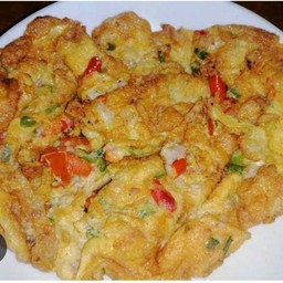 ข้าวไข่เจียวใสพริก-ต้นหอมซอย