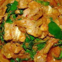 พริกแกงซี่โครงหมู(กับข้าว)