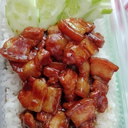 หมูหวานราดข้าว