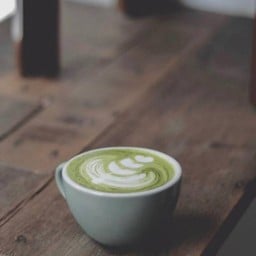Hot matcha green tea