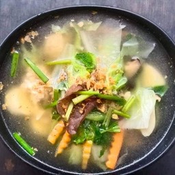 แกงจืดไก่สับ+เต้าหู้