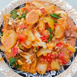 หมึกผัดใข่เค็ม