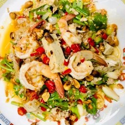 ยำวุ้นเส้นโบราณกุ้งสด(สูตรของทางร้าน)