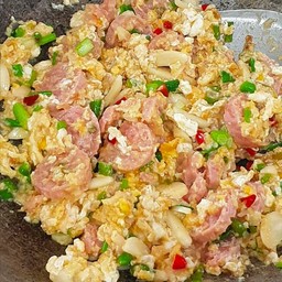 แหนมวุ้นเส้นผัดไข่ (กับข้าว)