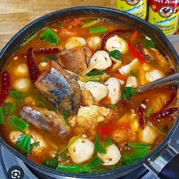 ต้มยำไข่เจียวปลากระป๋อง