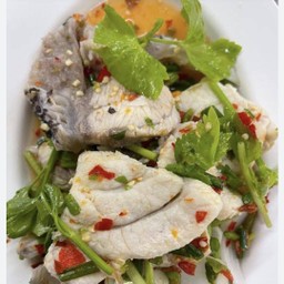 ยำเนื้อปลากะพง