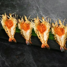 กุ้งแม่น้ำเผาไซซ์กลาง 4 ตัว