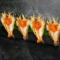 กุ้งแม่น้ำเผาไซซ์กลาง 4 ตัว