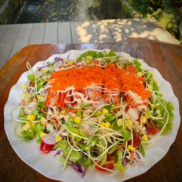 สลัดปูอัดไข่กุ้ง