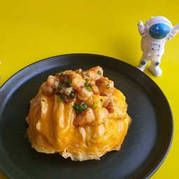 ข้าวไข่ข้นกุ้งสับ