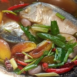 @1 .ต้มแซ่บปลาทูนึ่ง  ( ปลาทู ไซส์ M 2 ตัว ค่ะ )