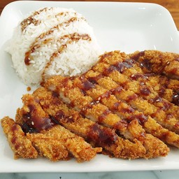 [อร่อยซ่ากับโค้ก] ข้าวหมูทอดทงคัตสึ +  โค้ก ไม่มีน้ำตาล (กระป๋อง)