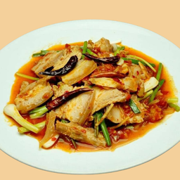 หมูสามชั้นผัดซอสเสฉวน  四川回鍋肉