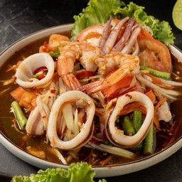 ส้มตำทะเล (Seafood Papaya Salad)