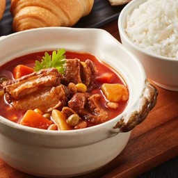 สตูว์ซี่โครงหมู+ข้าวสวย