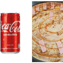 [อร่อยซ่ากับโค้ก] พิซซ่า+แฮม +  โค้ก ออริจินัล (กระป๋อง)