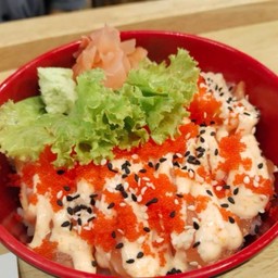 C18-ข้าวหน้าแซลมอนซอสไข่กุ้ง