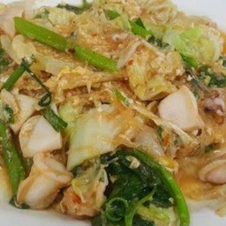 สุกี้แห้ง ปลาหมึก