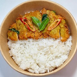 ข้าวไก่ทอดซอสเขียวหวาน