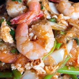 สุกี้แห้ง กุ้ง