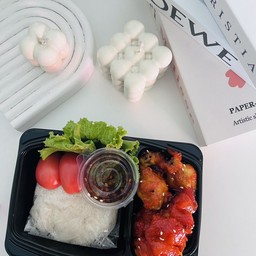 หนังไก่ย่่าง+บั้นท้ายไก่ย่าง+ข้าวเหนียว Box set