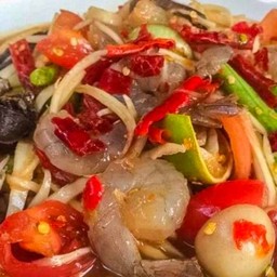 ตำกุ้งสด