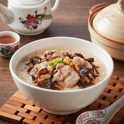 ข้าวต้มเห็ดชาจีนกระดูกอ่อน