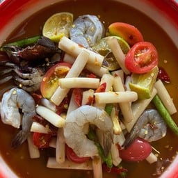 ตำไหลบัวกุ้งสด