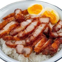 ข้าวหมูทอด (ผสม)