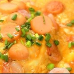 ข้าวไข่ข้นไส้กรอก
