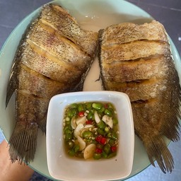 ปลาสลิดทอด+น้ำปลาพริก