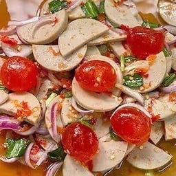 ยำหมูยอไข่แดงเค็ม