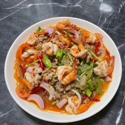 ยำวุ้นเส้นหนึบกุ้งสุก
