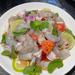 ยำเกาเหลามะนาวกุ้งสด