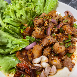 หมูสามชั้นคั่วแจ่ว