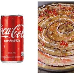 [อร่อยซ่ากับโค้ก] ไส้สตรอเบอร์รี่+ซีเรียล+เจลลี่+เรนโบว์ +  โค้ก ออริจินัล (กระป๋อง)