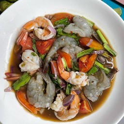 ยำเกาเหลากุ้งสด+กุ้งสุก