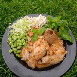 ขนมจีนน้ำยากะทิไก่ สูตรโคราช