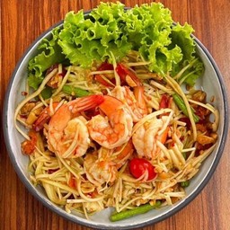 ตำไทยมะม่วง+กุ้ง