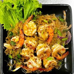 ลาบวุ้นเส้นกุ้งสุก