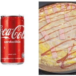 [อร่อยซ่ากับโค้ก] ไข่+แฮม +  โค้ก ออริจินัล (กระป๋อง)