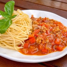 สปาเก็ตตี้ซอสแดงหมูสับ