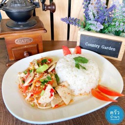 ข้าว ยำหมูยอ(ทรงเครื่อง)