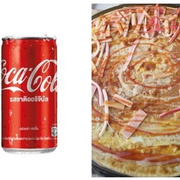 [อร่อยซ่ากับโค้ก] พริกเผา+แฮม+ไส้กรอก+ปูอัด+หมูหยอง +  โค้ก ออริจินัล (กระป๋อง)