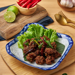 ลาบหมูทอด