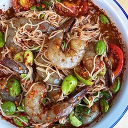 ยำขนมจีนกุ้ง (สด, สุก, ทูโทน)